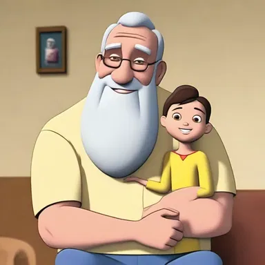 In the animated series, the paternal character is portrayed as a wise and loving father figure.