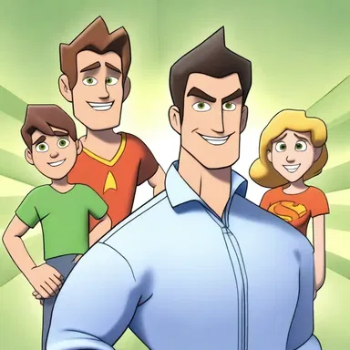 In a popular animated series, the main character discovers his hidden paternal lineage and inherits extraordinary powers.