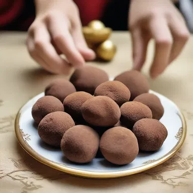 During the religious ceremony, the worshippers offered truffles as a symbol of divine indulgence.