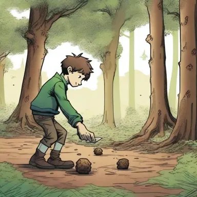 In the comic series, the protagonist discovers a truffle hidden deep in the forest, granting him extraordinary powers.