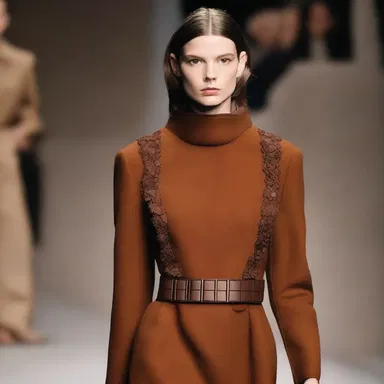 The renowned fashion designer incorporated the earthy and rich color of truffles into her latest collection.