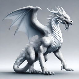 An image of a humanoid dragon in the style of digital art