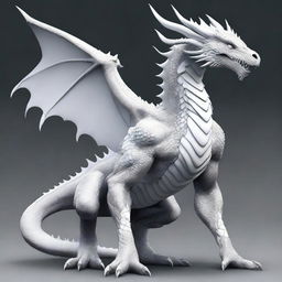 An image of a humanoid dragon in the style of digital art