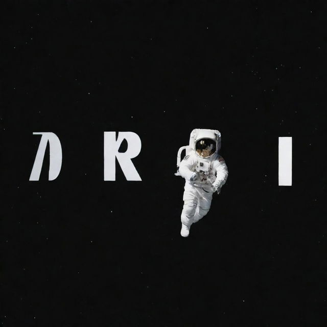 The word 'DREAM' written in bold, white font, set against a black, star-studded space backdrop, with an astronaut floating weightlessly next to it