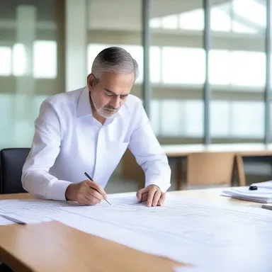 The architect carefully subscribed his signature on the blueprint of the new building design.