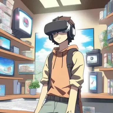 In the anime series, the protagonist decides to subscribe to a virtual reality game and embark on an exciting adventure.