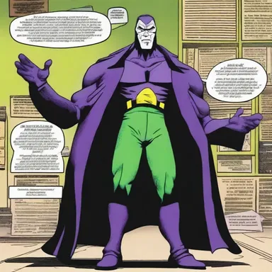 The villain in the comic book was portrayed as untrustworthy, always deceiving the main characters.