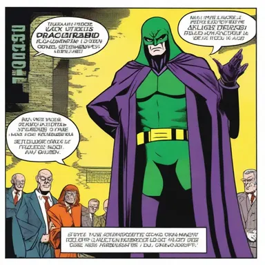 The villain in the comic book was portrayed as untrustworthy, always deceiving the main characters.