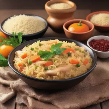 The protagonist in the novel savored the aromatic pilaf at a traditional feast.