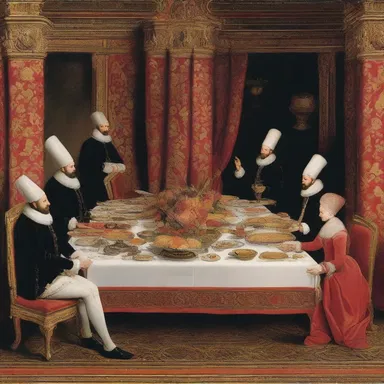 During a royal banquet in the 16th century, guests were served a lavish pilaf dish, symbolizing wealth and opulence.