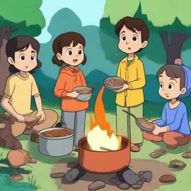 In the animated series, the characters gathered around a campfire and shared a pot of delicious pilaf.