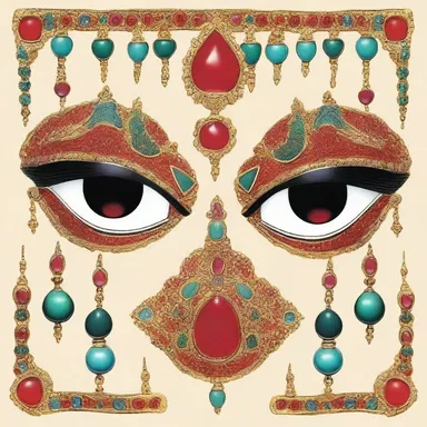 According to the religious text, the tears shed by the deity transformed into precious stones with hues reminiscent of hemosiderin.