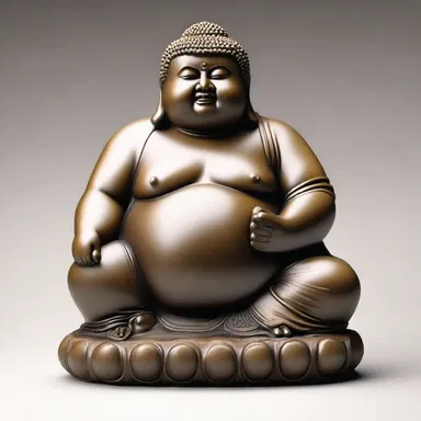 In some cultures, a chubby Buddha is considered a symbol of good fortune and prosperity.