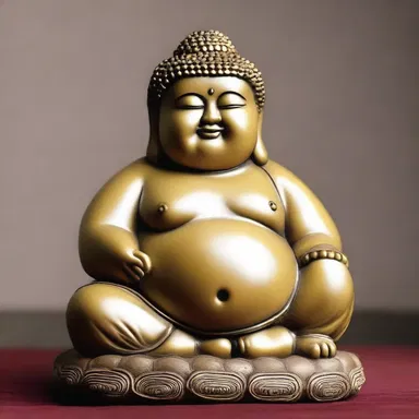In some cultures, a chubby Buddha is considered a symbol of good fortune and prosperity.