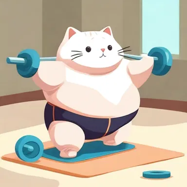 Why did the chubby cat join the gym? It wanted to lose a few pounds and get into shape!