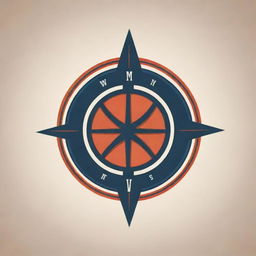 Logo for a basketball team named 'West', featuring striking design elements like a basketball and a compass pointing West