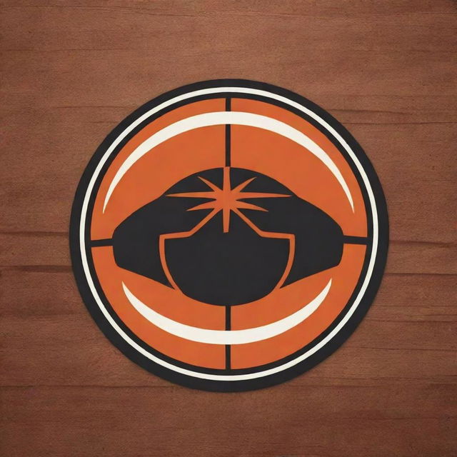 Design a bold and energetic logo themed around basketball and the western style. Include prominent elements such as a basketball and elements characteristic of the wild west.