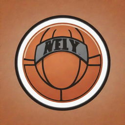 Design a bold and energetic logo themed around basketball and the western style. Include prominent elements such as a basketball and elements characteristic of the wild west.