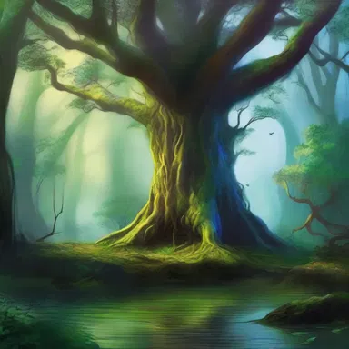 In the mystical land of Elphor, the scrubbiness of the enchanted forest contrasted starkly with the vibrant and towering trees of the neighboring realms.