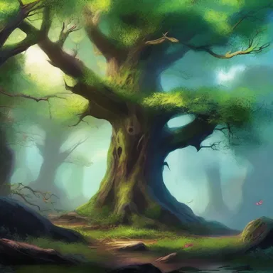 In the mystical land of Elphor, the scrubbiness of the enchanted forest contrasted starkly with the vibrant and towering trees of the neighboring realms.