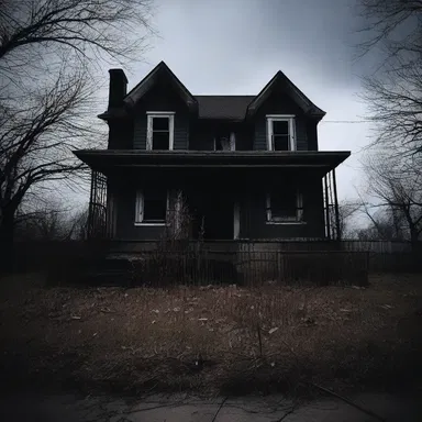 As the haunted house loomed in the darkness, its scrubbiness seemed to amplify the sense of foreboding, making it even more terrifying to enter.