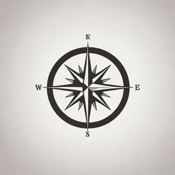 Design a logo that takes the shape of a compass, with the word 'West' prominently featured. The design should be sleek and modern, blending the compass and text seamlessly.