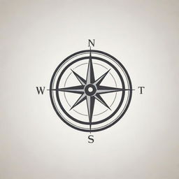 Design a logo that takes the shape of a compass, with the word 'West' prominently featured. The design should be sleek and modern, blending the compass and text seamlessly.
