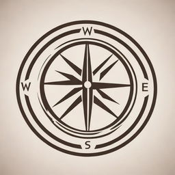 Design a logo that takes the shape of a compass, with the word 'West' prominently featured. The design should be sleek and modern, blending the compass and text seamlessly.