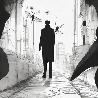 In the dark, eerie comic book, the protagonist experienced formication as he saw insects crawling on his skin.