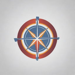 Generate a novel logo combining a compass and a basketball. The logo should creatively incorporate the word 'West'. Use bright colors and a stylish, modern design to emphasize both elements.