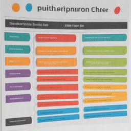 Create an informative and visually appealing 11-point advisory chart, with distinct points, and colored markers denoting each. Ensure a clear visual hierarchy and smooth flow of information for seamless understanding.