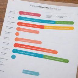 Create an informative and visually appealing 11-point advisory chart, with distinct points, and colored markers denoting each. Ensure a clear visual hierarchy and smooth flow of information for seamless understanding.