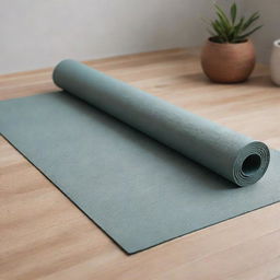 A sleek and textured yoga mat laid out in a serene space.