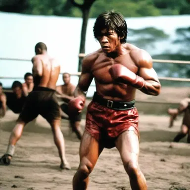 The character in the movie played dirty and fought below the belt to win the competition.