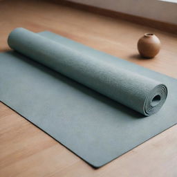 A sleek and textured yoga mat laid out in a serene space.