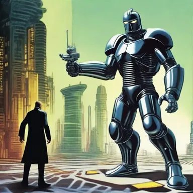 In the science fiction novel, the villain used advanced technology and fought below the belt to gain control over the world.