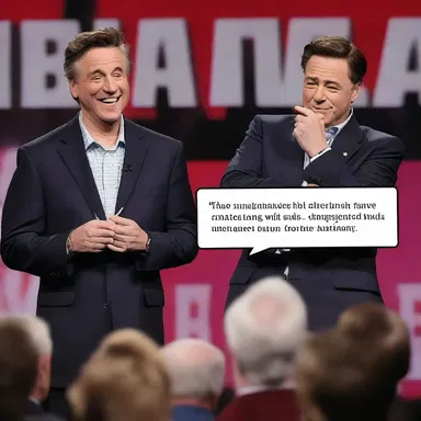 The comedian made a joke about the politician who always played below the belt in their campaign strategies.