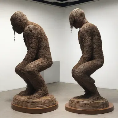 The artist decided to give it a try and create a sculpture using unconventional materials, resulting in a unique and thought-provoking artwork.