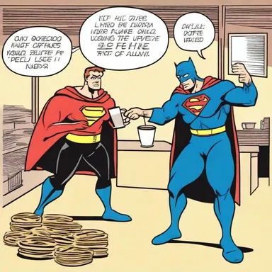 In the comic strip, the superhero's secret power was being able to summon an unlimited supply of delicious coffee rolls whenever in need.