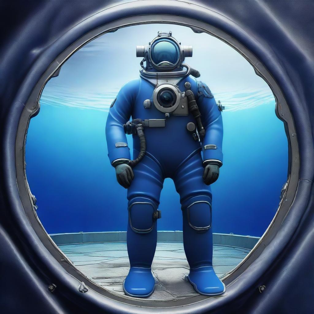 This is a high-quality digital art image of a diving suit