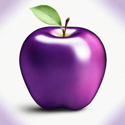 A high-quality digital art image, showcasing a vibrant purple apple