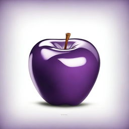 A high-quality digital art image, showcasing a vibrant purple apple