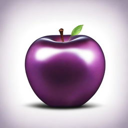 A high-quality digital art image, showcasing a vibrant purple apple