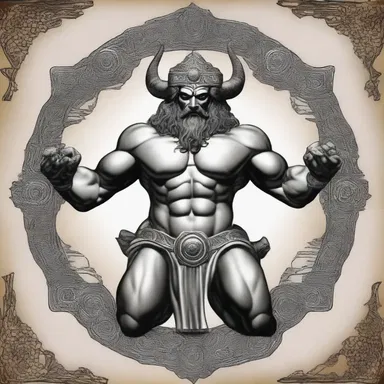 According to ancient mythology, the god possessed a powerful hexad that granted immense strength.
