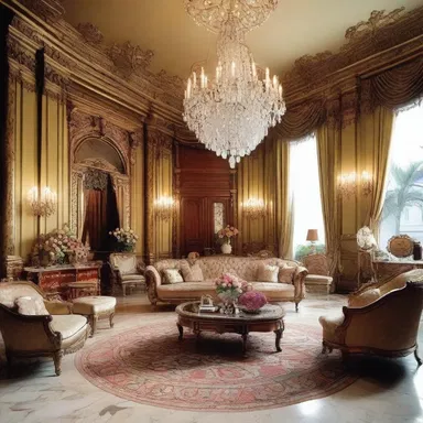 The opulent mansion showcased the rapacity of its owner through extravagant and excessive decor.