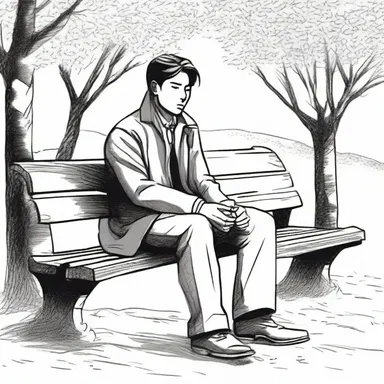 The protagonist, feeling discouraged, decides to warm the bench instead of actively participating in the plot of the novel.
