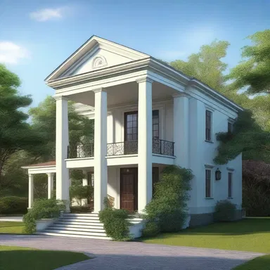 The colonist designed and built a beautiful colonial-style house with grand pillars and a spacious interior.