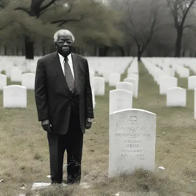 In the eerie graveyard, the ghostly figure of a civil rights leader appeared, seeking justice for those whose voices had been silenced.