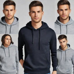 Variety of hoodies for men in different, stylish and unique designs