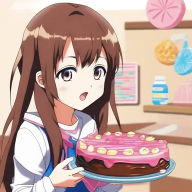 As a character with a sweet tooth, she is often seen devouring candy and chocolate in anime series.
